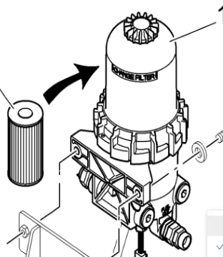 Vögele oil-water separator assembly 2371146