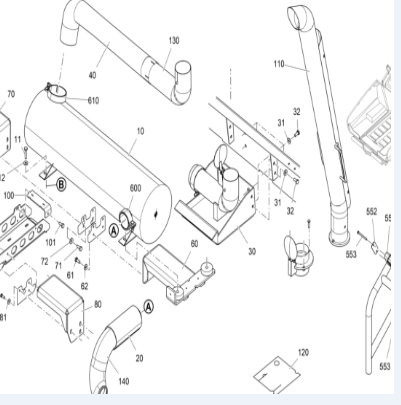 Vögele silencer 2389235
