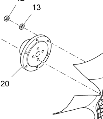 Vögele S1880L fan pulley 2188315