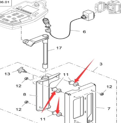 Paver Side Control Box Support Shock Block 2032858