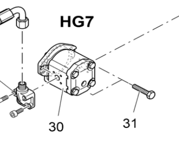 Vögele oil replenishment gear pump 9628231000