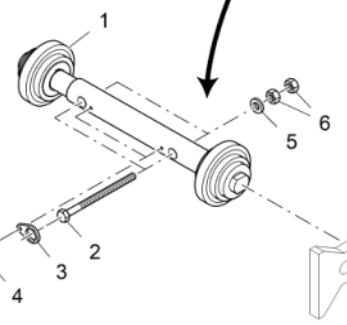 Scraper guide wheel assembly 2175024