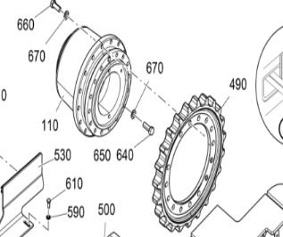 Track walking motor 2075253