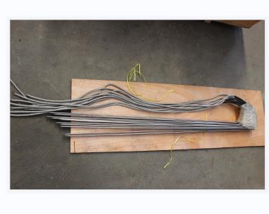 Paver screed heating strip
