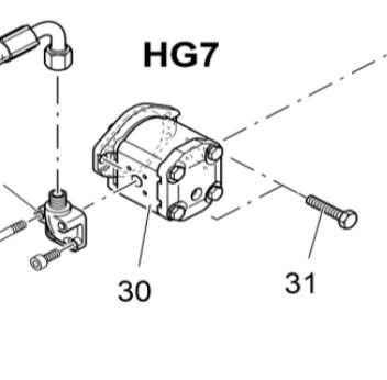 Vögeleoil replenishment gear pump part number 9628
