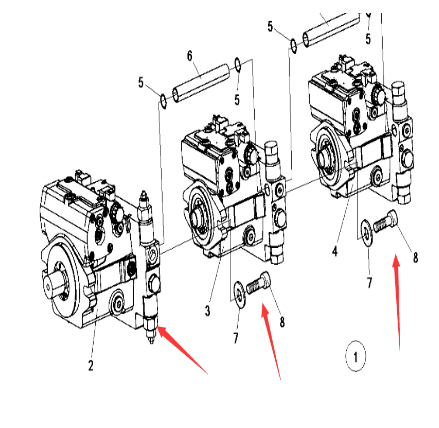 Danapak walking hydraulic pump part number 4812155