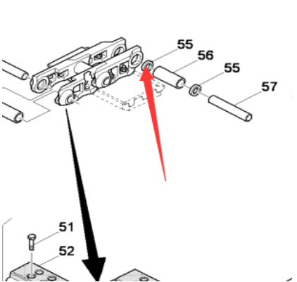 Danapak paver accessory chain rail joint gasket pa