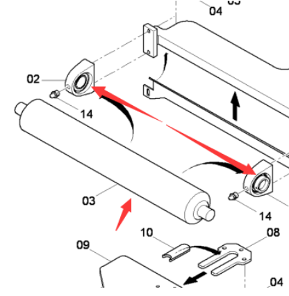 Danapak paver roller part number 4812027446