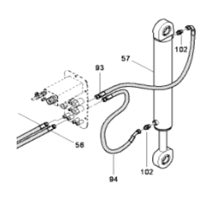  Danapak paver lifting oil cylinder part number 48