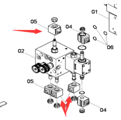 Danapak oil cylinder control valve block solenoid 