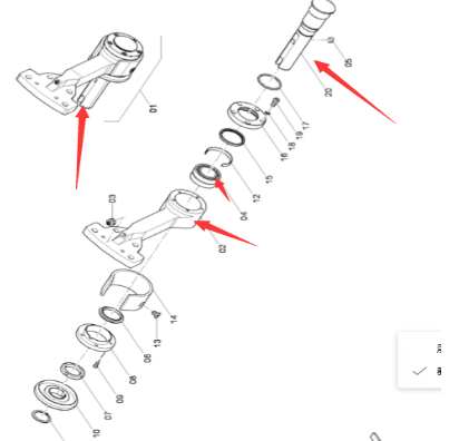 Danapak end support hanger assembly part number D4