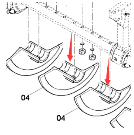 Danapak paver accessory stirring blade part number