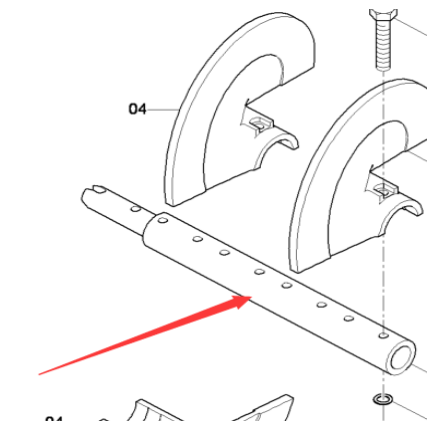 Danapak Spiral Shaft 640MM Part Number 4730000803