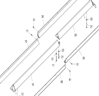 Scraper large chain rear center guard plate 234610