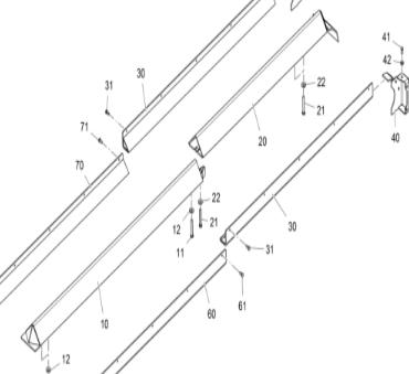Scraper large chain front left guard 2501566