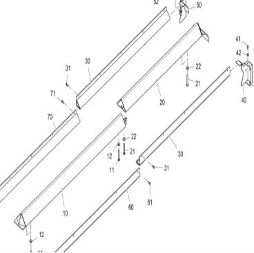 Scraper large chain front right guard 2501575