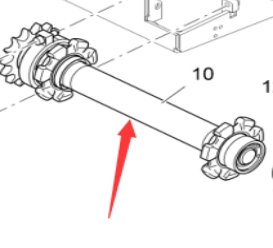 Scraper sprocket shaft 4622082829