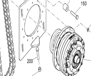 Scraper motor reducer 2197835