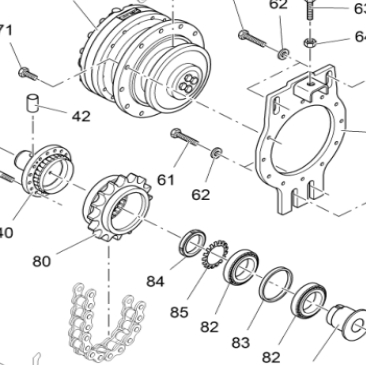 Spiral lower sprocket 2008954