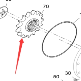 Spiral upper sprocket 2225691