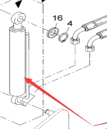 Screed lifting cylinder 9623351000
