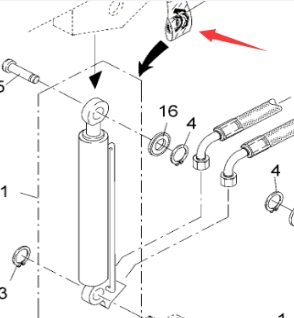Repair kit for iron plate lifting cylinder 9623351